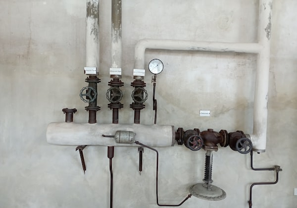 Professional plumbing pipes and equipment
